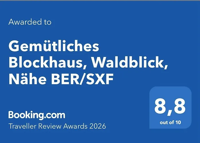 Gemütliches Blockhaus, Waldblick, Nähe BER/SXF